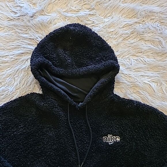 Nike women's fleece black and white cotton hooded‎ pullover size small - Picture 2 of 5